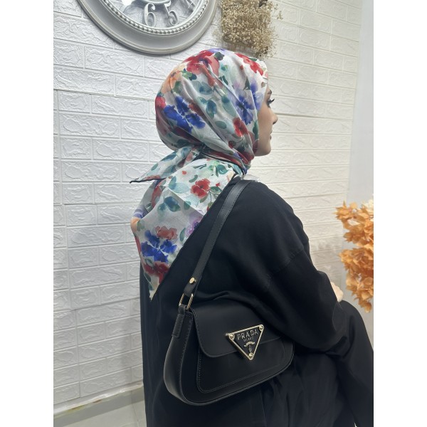 soft eşarp çiçek desen